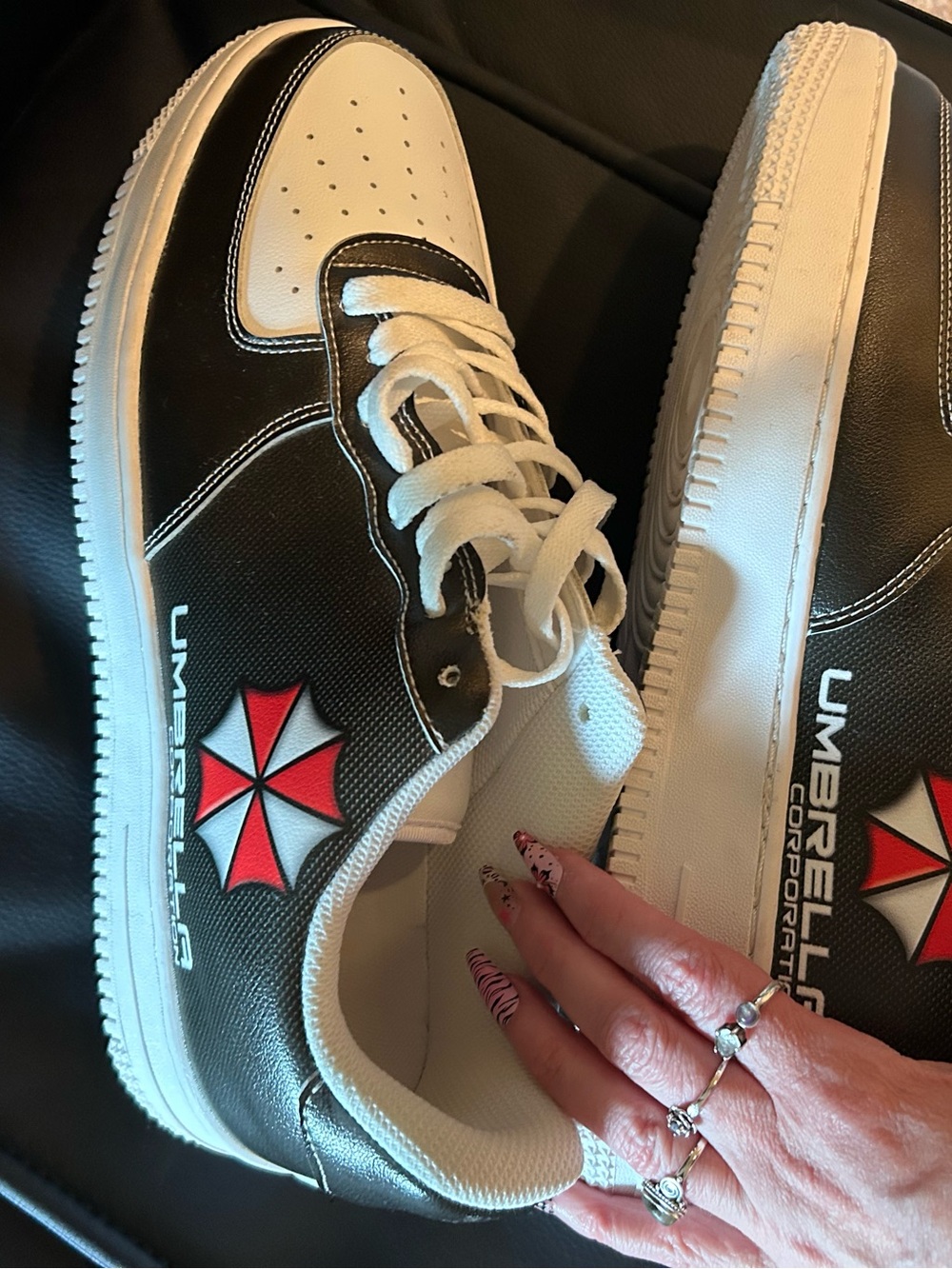 Custom Resident Evil Umbrella Corporation Men’s Size 10 Low-Top Sneakers